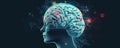 Mind Over Matter. Enhancing Mental Health with Technology. Human Brain concept wallpaper, Generative AI