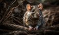 photo of African pouched rat in its natural habitat outdoors in Africa. Generative AI