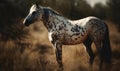 photo of Appaloosa in its natural habitat. Generative AI Royalty Free Stock Photo