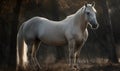 photo of Arabian horse in its natural habitat. Generative AI Royalty Free Stock Photo