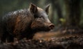 photo of bushpig in its natural habitat. Generative AI Royalty Free Stock Photo