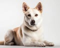 photo of Canaan dog isolated on white background. Generative AI