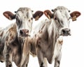 photo of cattle isolated on white background. Generative AI