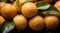 pile of fresh Longan fruits texture with water spots shot from a top view healty food and active lifestyle background wallpaper Royalty Free Stock Photo