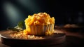 Say Cheese! A Mouthwatering Photo of Golden Mac and Cheese Perfect for Your Next Meal Food Photography. Generative AI Royalty Free Stock Photo