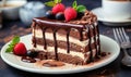 Sweet Temptation Cream-Laden Chocolate Cake with Tantalizing Toppings