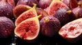 Top-View Fig Fruit Pile Fresh Texture & Healthy Lifestyle