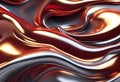 Abstract Molten Copper, Silver, and Gold Liquid Waves Royalty Free Stock Photo