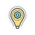 Color illustration icon for Generating, generative and originate