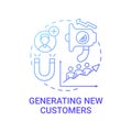 Generating new customers concept icon