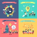 Generation of Ideas Banners Set Royalty Free Stock Photo