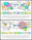 Generation of Ideas Poster Vector Illustration