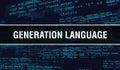 Generation language concept with Random Parts of Program Code. Generation language with Programming code abstract technology Royalty Free Stock Photo