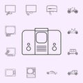 generation of televisions with acoustics icon. Generation icons universal set for web and mobile Royalty Free Stock Photo