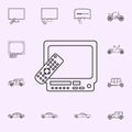 generation of TVs with remote control icon. Generation icons universal set for web and mobile