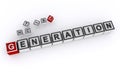 generation word block on white Royalty Free Stock Photo