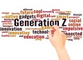 Generation Z word cloud hand writing concept Royalty Free Stock Photo