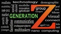 Generation Z in word collage. Marketing and targeting concept Royalty Free Stock Photo