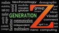 Generation Z in word collage. Marketing and targeting concept