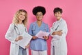 generations, happy medical colleagues, female oncologists Royalty Free Stock Photo