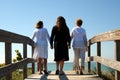 Generations of women boardwalk