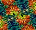 Generative abstract unique colorful fractal artwork