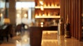 Generative AI Abstract blur and defocus hotel lobby bar and restaurant interior for background business concept. Royalty Free Stock Photo