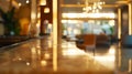 Generative AI Abstract blur and defocus hotel lobby bar and restaurant interior for background business concept. Royalty Free Stock Photo