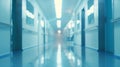 Generative AI Abstract blur luxury hospital hall Blur clinic corridor interior background with defocused effect He Royalty Free Stock Photo