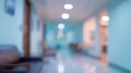 Generative AI Abstract blur televition in room hospital and clinic interior for background business concept.