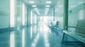 Generative AI Abstract blurred hospital and clinic interior for background business concept. Royalty Free Stock Photo