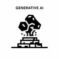 Generative AI Abstract Creation Icon Royalty Free Stock Photo