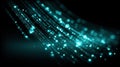 Generative AI Abstract Data Stream Visualization with Binary Code and Fiber Optics Perfect for Technology Backgrou Royalty Free Stock Photo