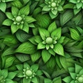 Generative AI Abstract green floral camouflage- Royalty Free Stock Photo