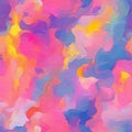 Generative AI Abstract Hand Drawing Psychedelic- Royalty Free Stock Photo