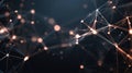 Generative AI Abstract Network Connection Background with Glowing Nodes and Lines Representing Technology and Data Royalty Free Stock Photo
