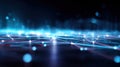 Generative AI Abstract Network Connection Background with Glowing Nodes and Lines for Technology and Innovation Co Royalty Free Stock Photo