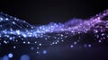 Generative AI Abstract Network Plexus Background with Glowing Nodes in Blue and Purple Ideal for Technology Concep Royalty Free Stock Photo