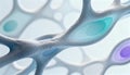 Generative AI Abstract Neural Network Structure with Interconnected Nodes for Scientific and Technological Visuali Royalty Free Stock Photo