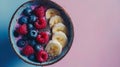 Generative AI Acai coconut bowl concept Detox and healthy breakfast bowl Coconut milk chia seed pudding bowl with