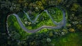 Generative AI Aerial top view of winding river Aa in forest Starkriet SomerenEind NoordBrabant Netherlands busines Royalty Free Stock Photo