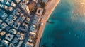 Generative AI Aerial view of TelAviv coastline Israel business concept. Royalty Free Stock Photo