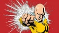 Generative AI Angry Businessman Crashes Computer-