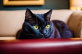 A beautiful black cat. Shadows and Whispers. The Enchanting Allure of the Black Cat. Generative AI Royalty Free Stock Photo