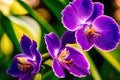 A beautiful orchid flowers. Blooming Splendor. The Enchanting World of Orchids. Generative AI