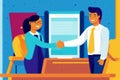 Customer Service concept. Fostering Customer Service and Happy Client Relationships. Generative AI Royalty Free Stock Photo