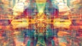 Generative AI art depicting data visualization as art code-drive Royalty Free Stock Photo