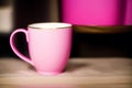 A pink mug. The Pink Serenity Mug. Generative AI