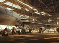 Aircraft Structure, Surfaces, Rigging, and Systems Assemblers Fictional Work Enviroment Scene.