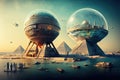 Alexandria, Al Iskandar?yah, Egypt Futuristic Cityscape. Generative AI.